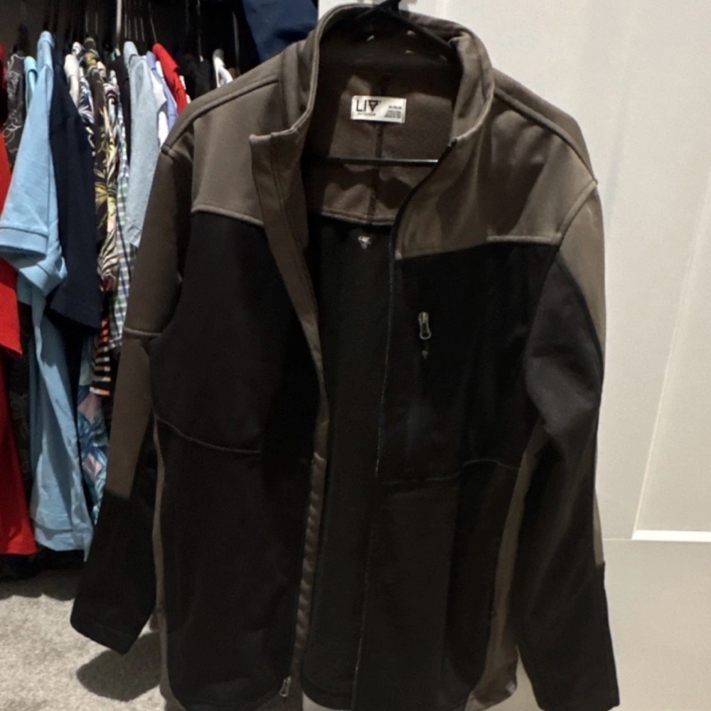 LIV Men's Black and Brown Performance Jacket